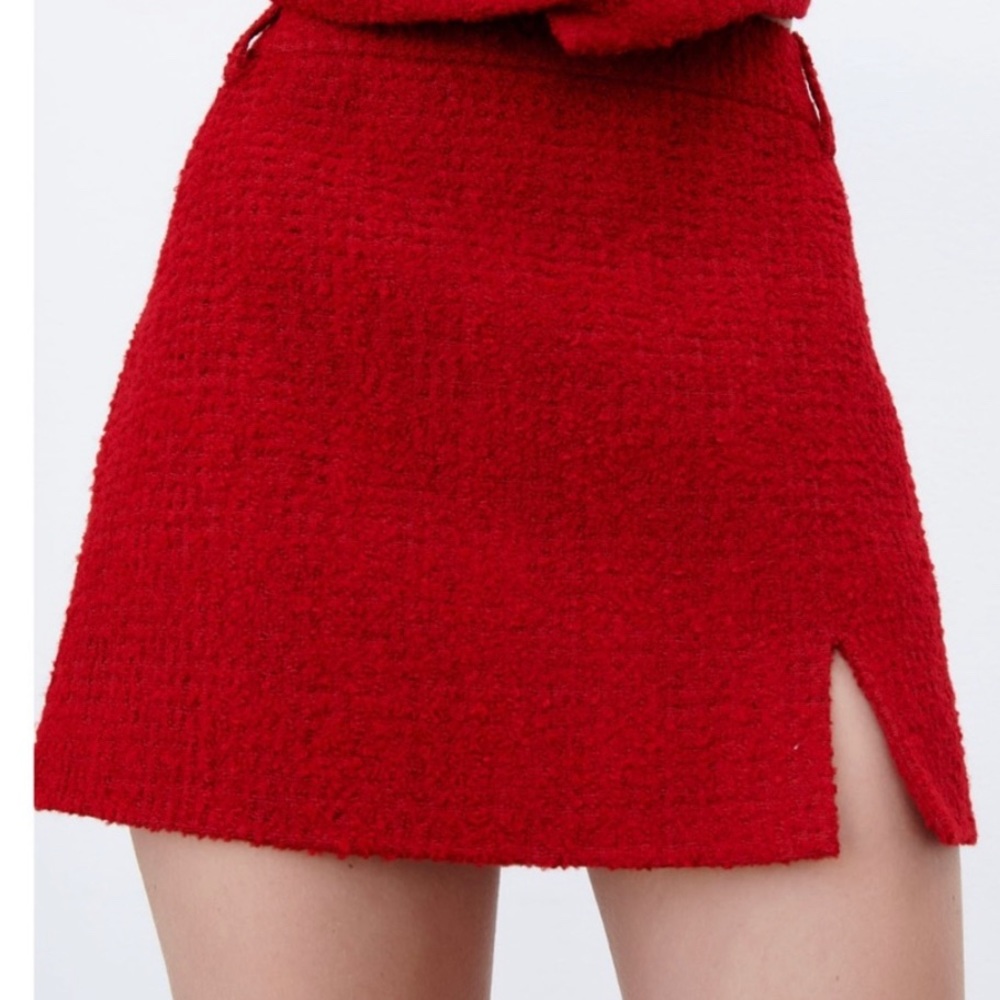 Zara Red Mini Skirt